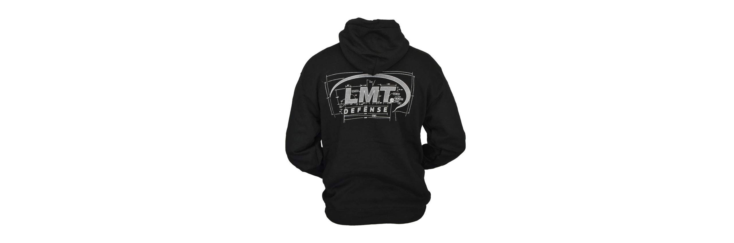 Black Blueprint Hoodie Mannequin Back